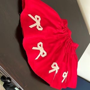 Size 5 red skirt with tulle underlace